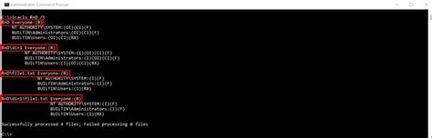 icacls recursive|icacls: List, set, grant, remove, and deny permissions.